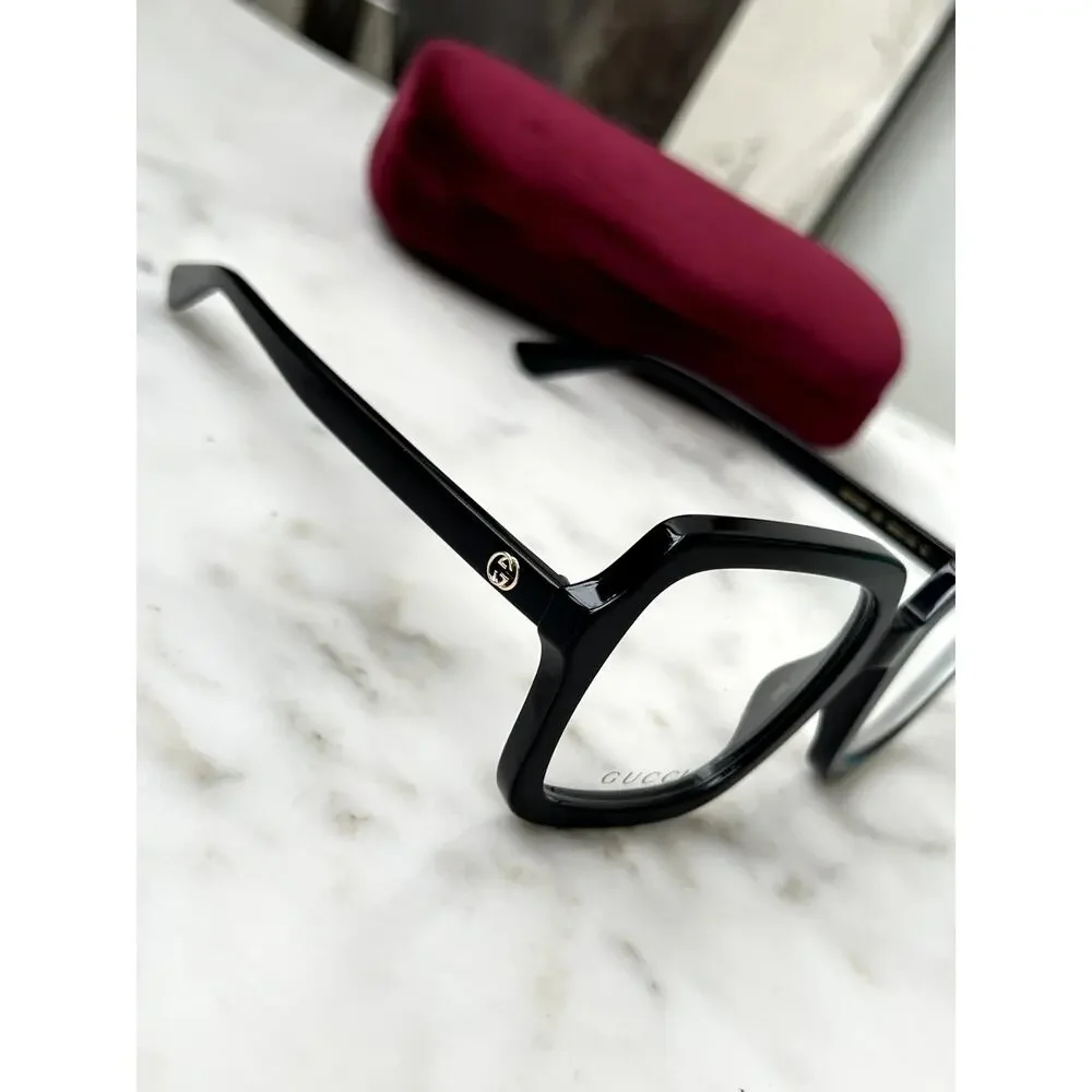 NEW Gucci GG1318O Black Square Eyeglasses Frames